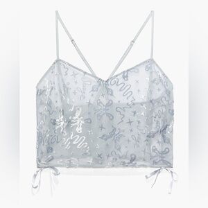 NWT Savage X Fenty Devoré Dreams Velvet Sleep Cami - Grey Smoke - Size XS